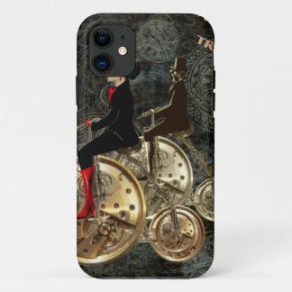 Funda Para iPhone 11 Viaje en horario Steampunk, marcha en horario fijo