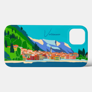 Funda Para iPhone 13 Viaje en Ilustracion de Varenna Como Italia