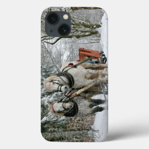 Funda Para iPhone 13 Viaje en Sleigh en Winter Wonderland