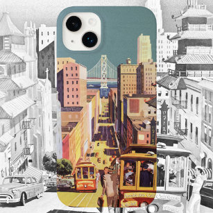 Funda Para iPhone 14 Plus De Case-Mate Viajes de época Poster de San Francisco Cable Carr