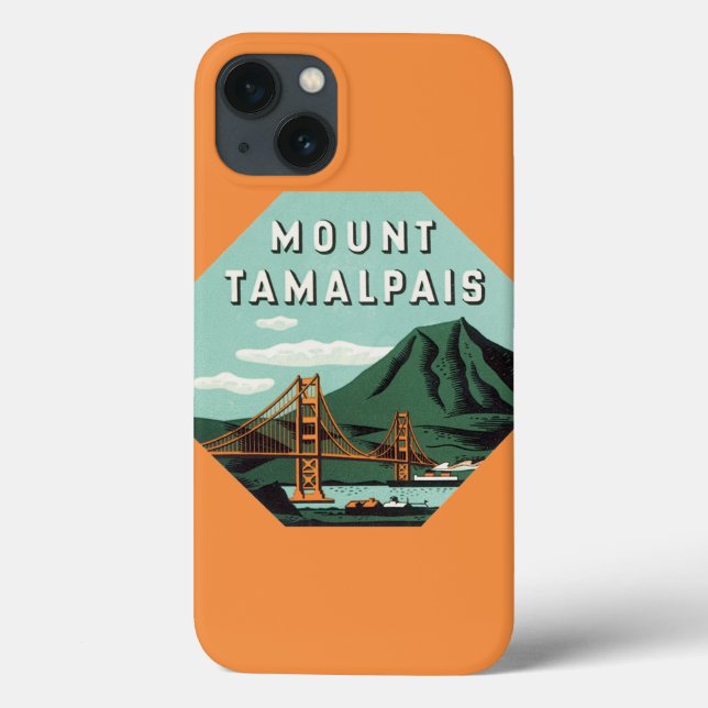 Funda De Case-Mate Para iPhone Viajes de época, Tamalpais Mountain o Mount Tam (Reverso)