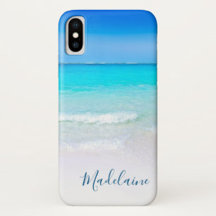 Funda Para iPhone X Viajes de vacaciones en el cielo del océano azul