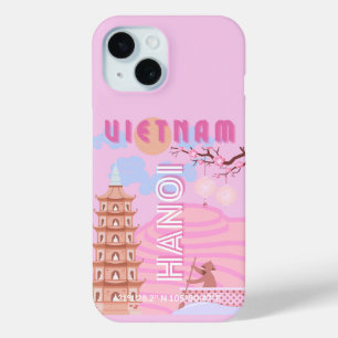 Funda Para iPhone 15 Viajes de Vietnam, rosa