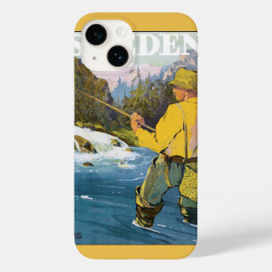 Funda Para iPhone 14 De Case-Mate Viajes de vintage a Suecia, pesca deportiva de pes