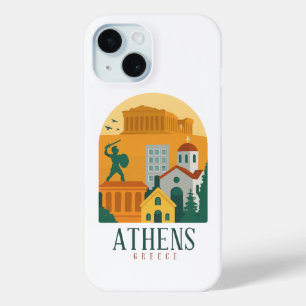 Funda Para iPhone 15 Viajes Vintage Atenas Greece - Parthenon