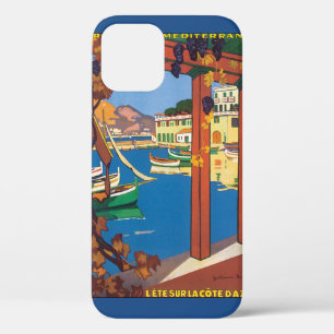 Funda Para iPhone 12 Viajes Vintage, Riviera Francesa Mar Mediterráneo