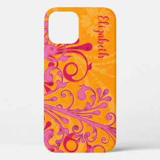 Vibe funda Floral iPhone 6 Naranja rosa personaliz