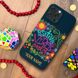 Funda Para iPhone 13 Pro Max Vibes positivas sólo citan nombre de inespirituali