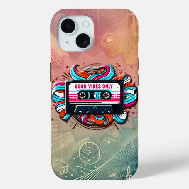 Funda De Case-Mate Para iPhone Vibes retro (Reverso )