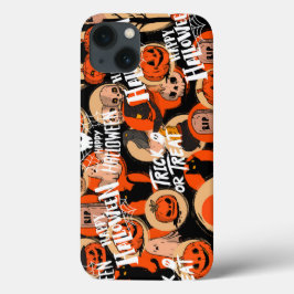 Funda Para iPhone 13 Vibraciones espeluznantes de Halloween lindas y at