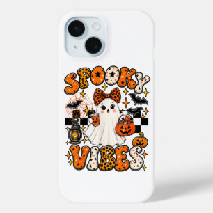 Funda Para iPhone 15 Vibraciones espeluznantes geniales Fantasma Boo li