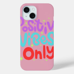 Funda Para iPhone 15 Vibraciones Positivas Solo Tipografía Abstracta Ro