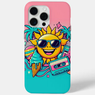 Funda Para iPhone 15 Pro Max Vibraciones Retro de Verano - Estética Adorable de