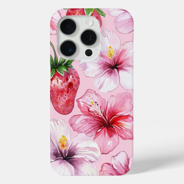 Funda De Case-Mate Para iPhone Vibraciones Veraniegas Rosadas  (Reverso )