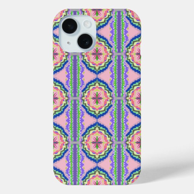 Funda De Case-Mate Para iPhone Vibrant Bloom Kaleidoscope: Pink & Emerald Mandala (Reverso )