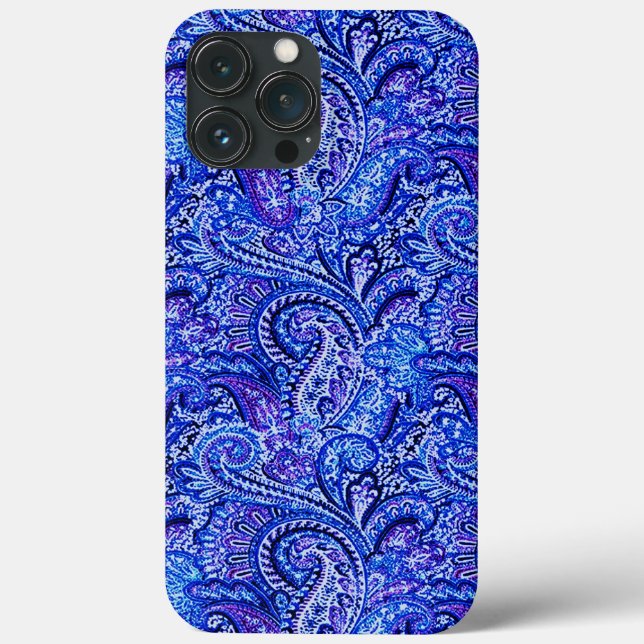 Funda De Case-Mate Para iPhone Vibrant Blue Paisley (Reverso )
