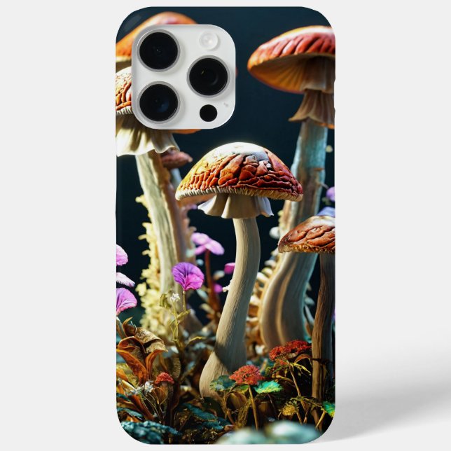 Funda De Case-Mate Para iPhone Vibrant Mushrooms (Reverso )