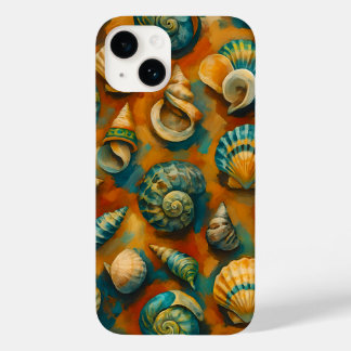 Funda Para iPhone 14 De Case-Mate Vibrant Ocean Shells Art Phone Case - Coastal Aest