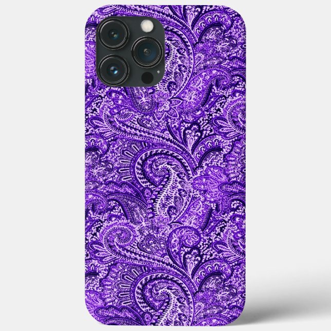 Funda De Case-Mate Para iPhone Vibrant Purple Paisley (Reverso )