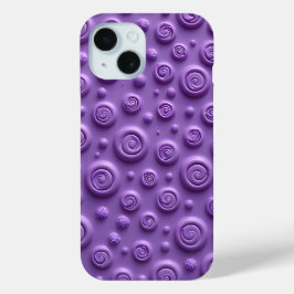 Funda Para iPhone 15 Vibrant Purple Spiral iPhone Case Aesthetic