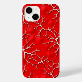 Funda Para iPhone 14 De Case-Mate Vibrant Red iPhone Case with Branch Texture