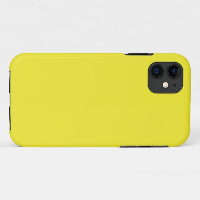 Funda De Case-Mate Para iPhone Vibrant Solid Yellow Background  (Reverso (horizontal))