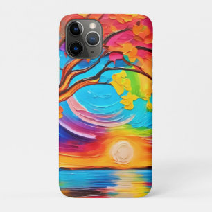 Funda Para iPhone 11 Pro Vibrante árbol de pintura de vida
