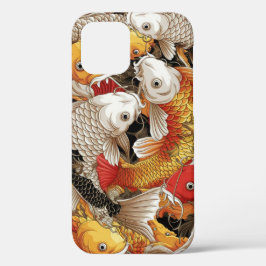 Funda Para iPhone 12 Vibrante armonía de Koi - Japonés Koi Fish Seamles