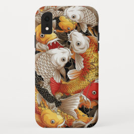 Funda Para iPhone XR Vibrante armonía de Koi - Japonés Koi Fish Seamles
