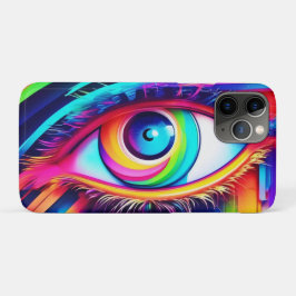 Funda Para iPhone 11 Pro Vibrante arte de los ojos arcoiris