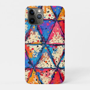 Funda Para iPhone 11 Pro Vibrante arte de triángulo de salpicadura