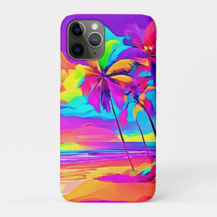 Funda Para iPhone 11 Pro Vibrante arte tropical de costura