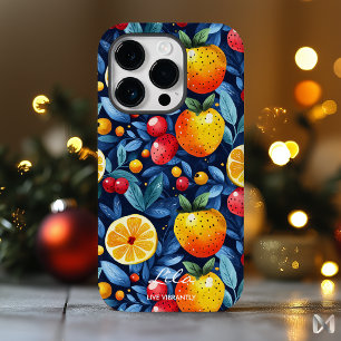 Funda Para iPhone 14 Pro De Case-Mate Vibrante Citrus y Berry Wellness Blue & Naranja