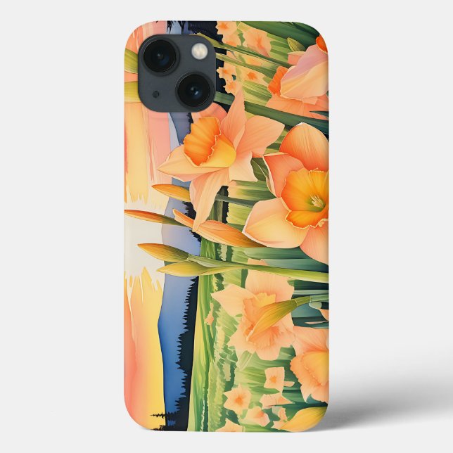 Funda De Case-Mate Para iPhone Vibrante Daffodil Meadow (Reverso)