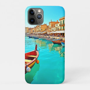 Funda Para iPhone 11 Pro Vibrante diseño de vida portuaria mediterránea