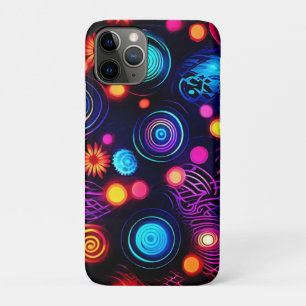 Funda Para iPhone 11 Pro Vibrante espiral neonesa y arte puntiaguero