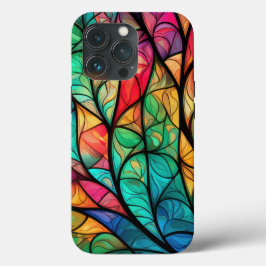 Funda Para iPhone 13 Pro Vibrante Foliage de vidrio manchado