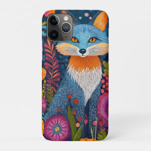 Funda Para iPhone 11 Pro Vibrante Fox Dot Art en medio de Lush Flora