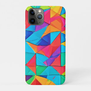 Funda Para iPhone 11 Pro Vibrante geométrica de color bloquea el arte