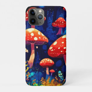 Funda Para iPhone 11 Pro Vibrante Magic Mushroom Forest Art