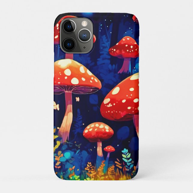 Funda De Case-Mate Para iPhone Vibrante Magic Mushroom Forest Art (Reverso)