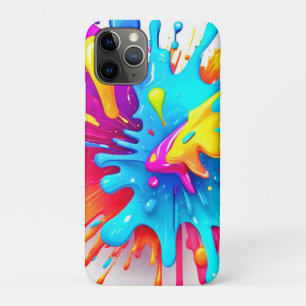 Funda Para iPhone 11 Pro Vibrante Neon Paint Splash Art