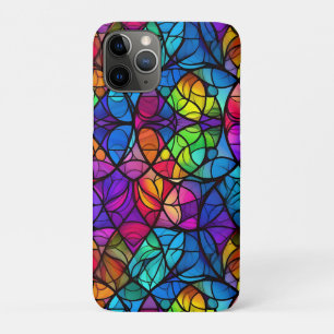 Funda Para iPhone 11 Pro Vibrante Patrón Arcoiris de Vidrio Manchado