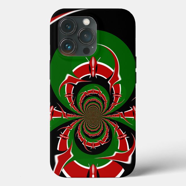 Funda De Case-Mate Para iPhone Vibrante patrón de bandera keniana: Un arte podero (Reverso )