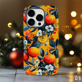 Funda Para iPhone 14 Pro De Case-Mate Vibrante patrón de cítricos y cerezos para un aspe