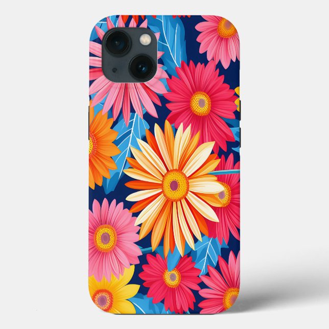Funda De Case-Mate Para iPhone Vibrante planta de flores Gerbera Daisies (Reverso )