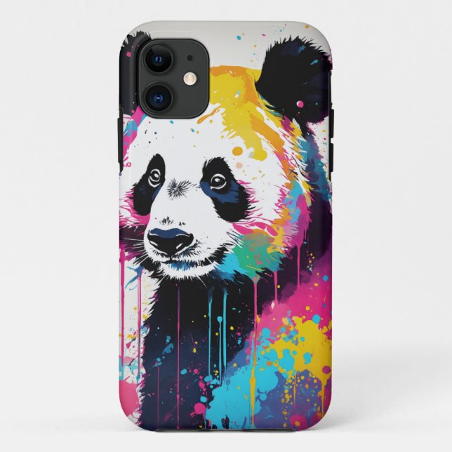 Funda De Case-Mate Para iPhone "Vibrante portada trasera móvil Panda Paradise" (Reverso)