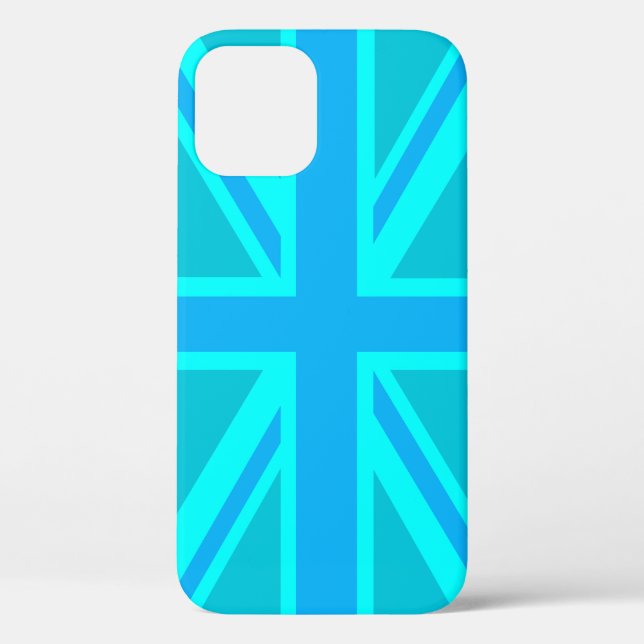Funda De Case-Mate Para iPhone Vibrante Unión Turquesa Jack Bandera Británica (Reverso )