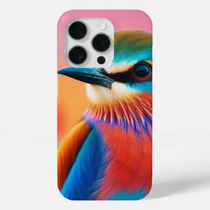 Funda Para iPhone 15 Pro "Vibrante Visage: Colorful Bird Face iPhone Case D