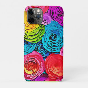 Funda Para iPhone 11 Pro Vibrantes Rosas de papel